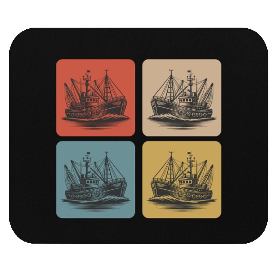 Vintage fishing boat - Maritime Nostalgia Mouse Pads