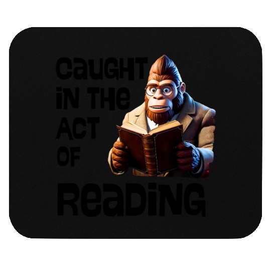 Bigfoot CAUGHT! In the Act of Reading Sasquatch Mouse Pads