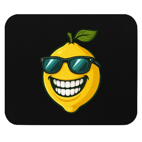 Cool lemon sunglasses summer fruit smile Mouse Pads