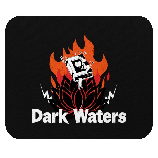 Black Lotus Heart Fire Rock Mouse Pads