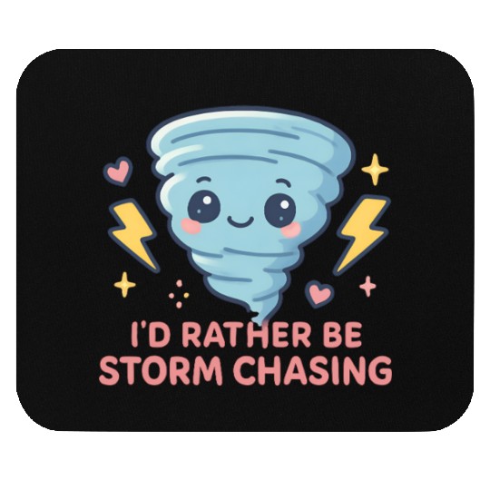 I'd Rather Be Storm Chasing Weather Meteorologist Mouse Pads