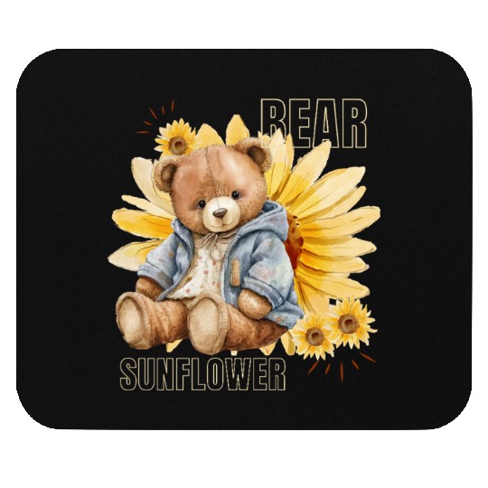 Bear and Sunflower Mouse Pads