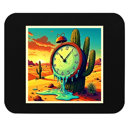 Desert Time Melts Away Clock Mouse Pads
