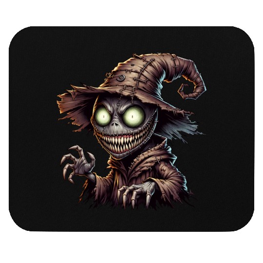 Evil Scarecrow Witch – Creepy Halloween Horror Mouse Pads