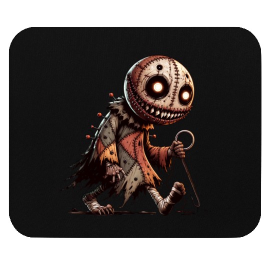 Haunted Rag Doll – Creepy Patchwork Puppet Mouse Pads
