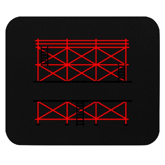 Red Scaffold Banner Company Name Mouse Pads