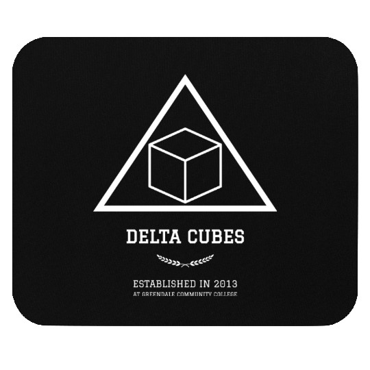 DELTA CUBES (white lettering) Mouse Pads