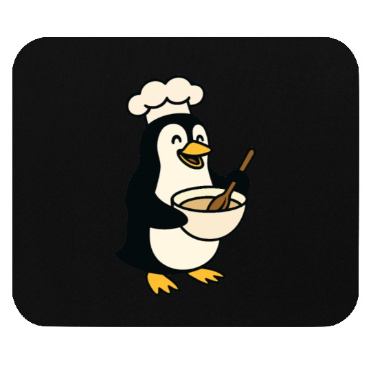 Adorable Cooking Penguin Chef Mouse Pads