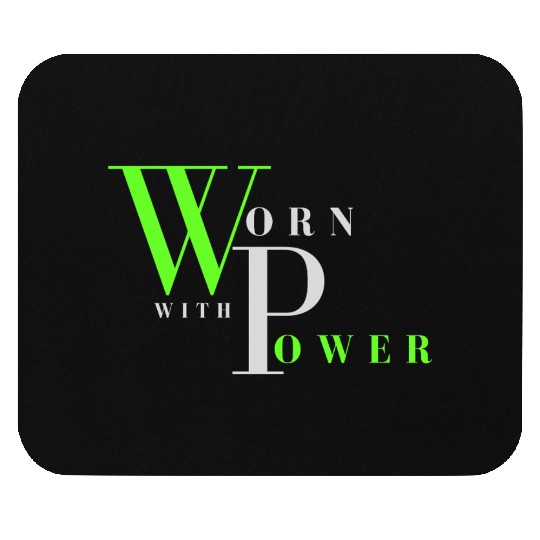 Worn With Power Lime&Gray Mouse Pads