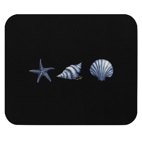 Cute Sea Creatures starfish Ocean Watercolor Mouse Pads