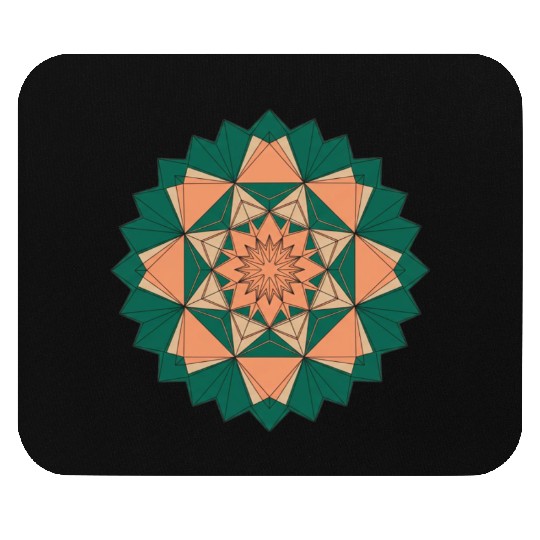 Abstract Starburst Mandala Mouse Pads