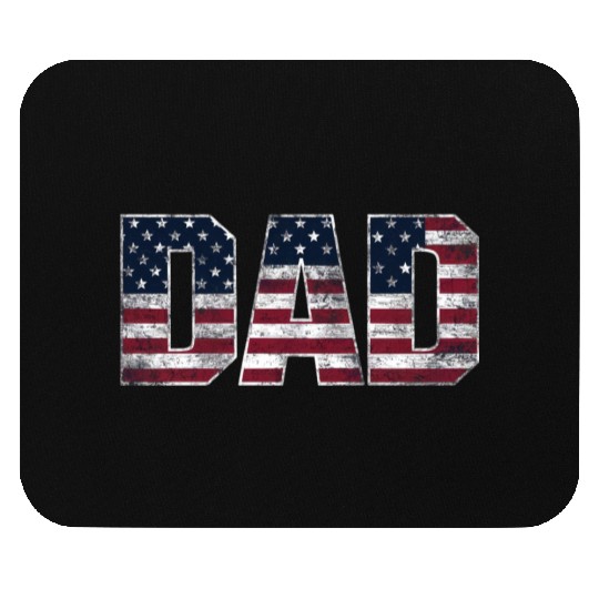 Vintage Dad Usa Flag ,American Daddy Father's Day Mouse Pads