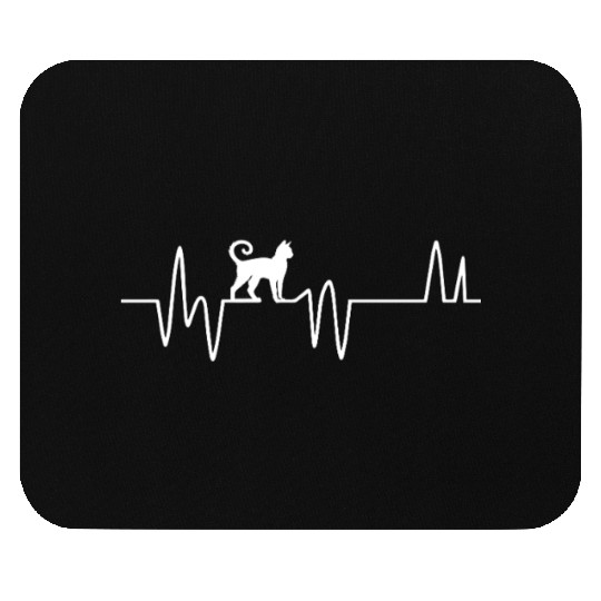 Cat Heartbeat Mouse Pads Cute Kids Men Women Cat Lover