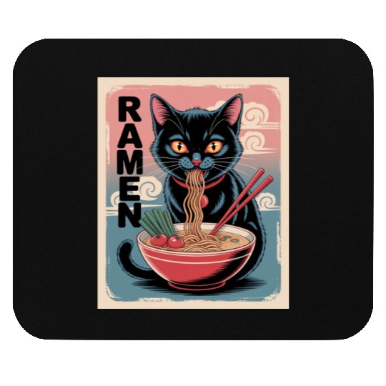 Ramen Cat Japanese Style Mouse Pads