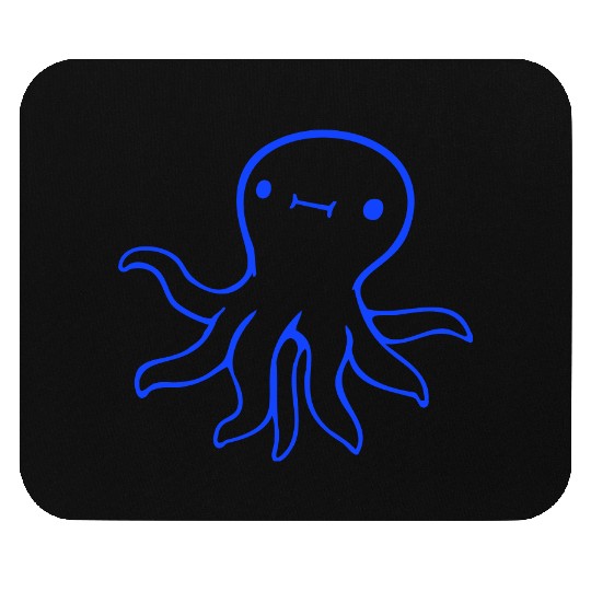 Octopus squid tentacle cephalopod cute sweet comic Mouse Pads
