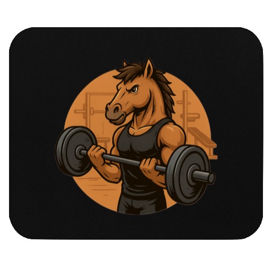 Horsepower Gains – Muscular Gym Horsa Design Mouse Pads