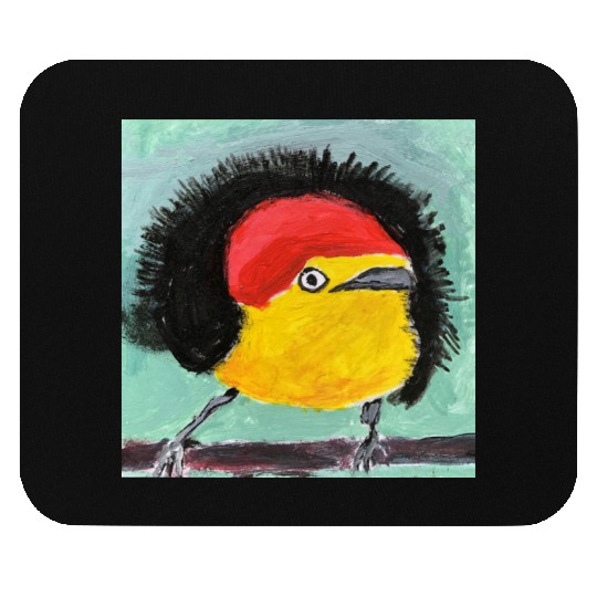 Wire tailed Manakin Painting Mouse Pads