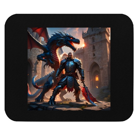 Dragon man Mouse Pads