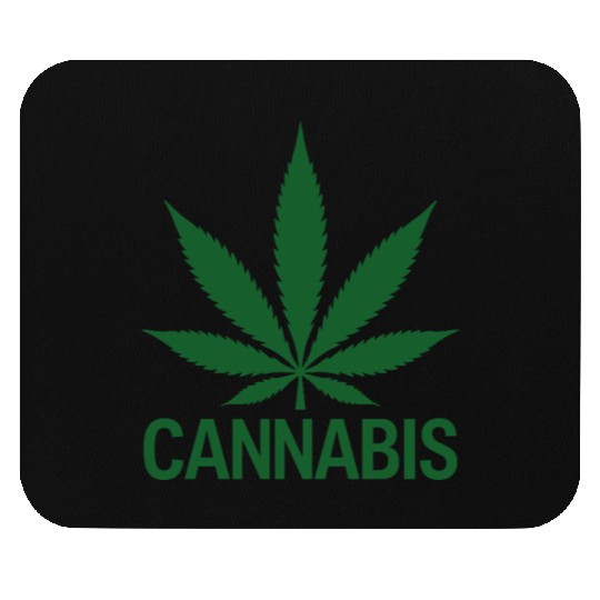Cannabis Hemp Leaf Statement Green Look Mouse Pads