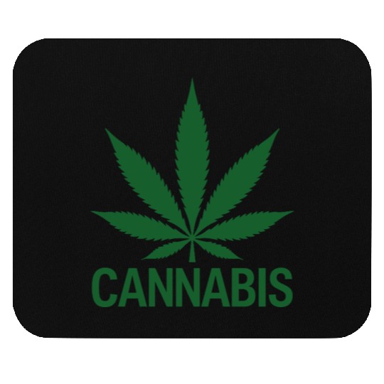 Cannabis Hemp Leaf Statement Green Look Mouse Pads