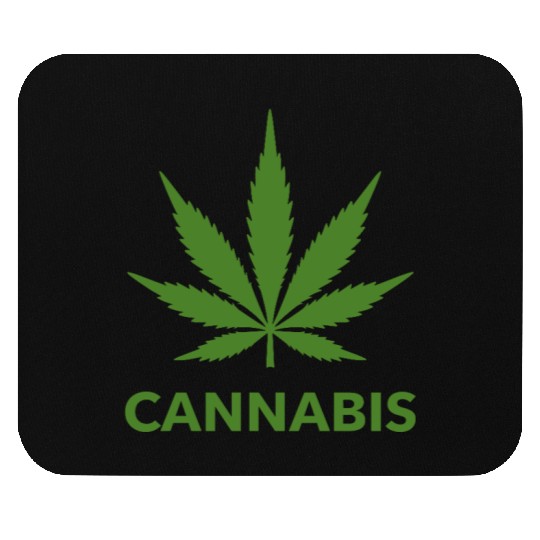 Cannabis Hemp Leaf Statement Green Look Mouse Pads