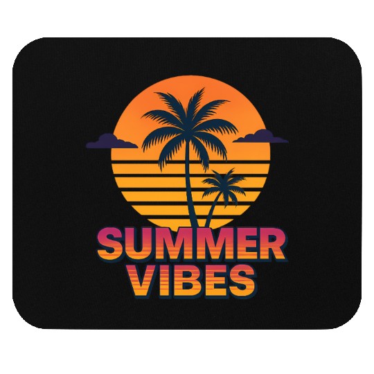 Sunset Palm Trees Summer Design Mouse Pads