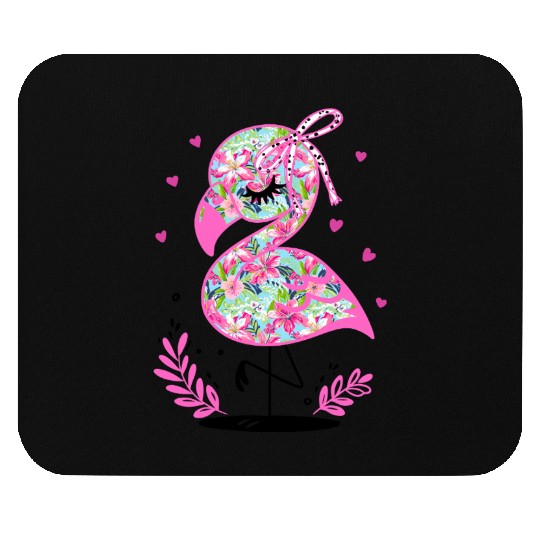 Tropical Flamingo Coquette Summer Mouse Pads