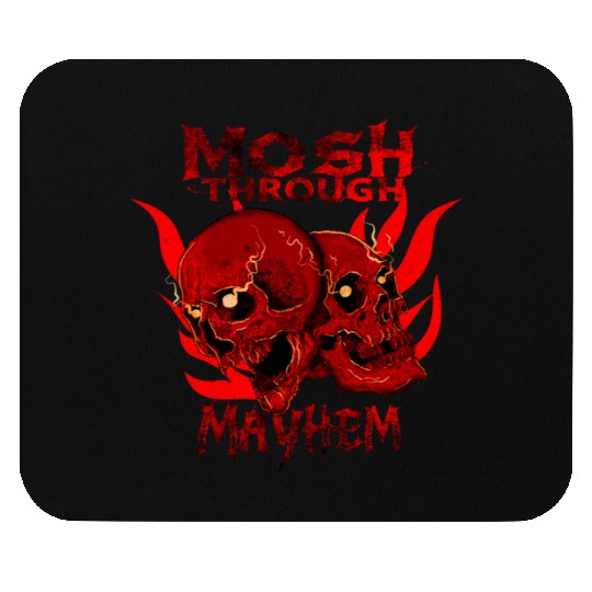 Mosh Through Mayhem Skull Design Mouse Pads