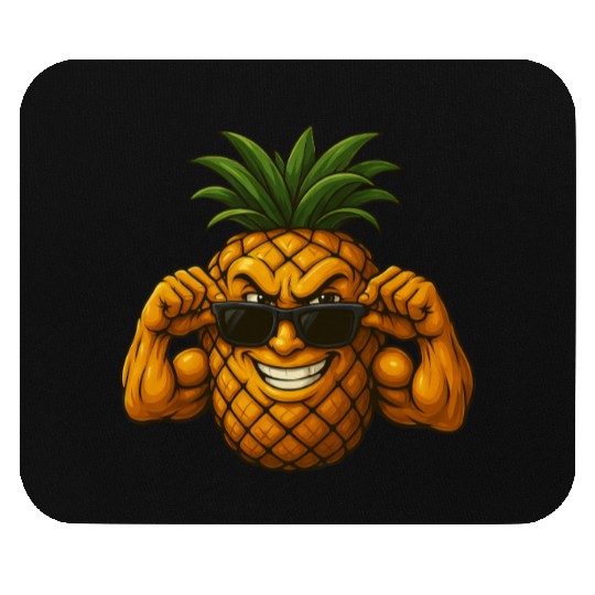 Cool pineapple sunglasses muscles biceps fruit Mouse Pads