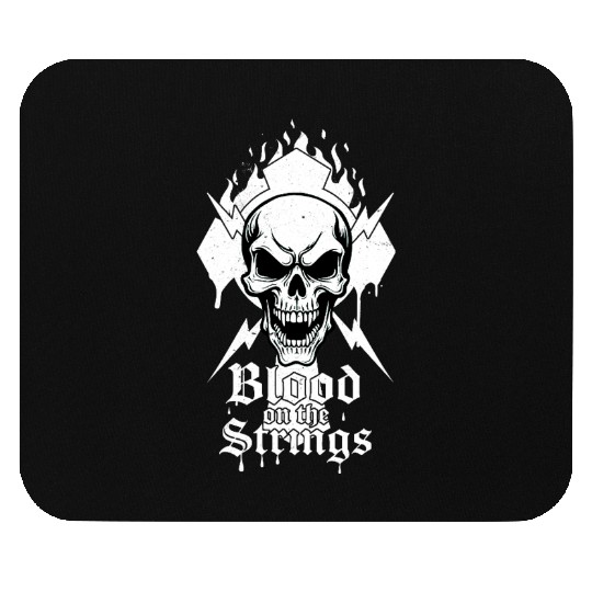 Dark Skull with Lightning and Faith Text Mouse Pads