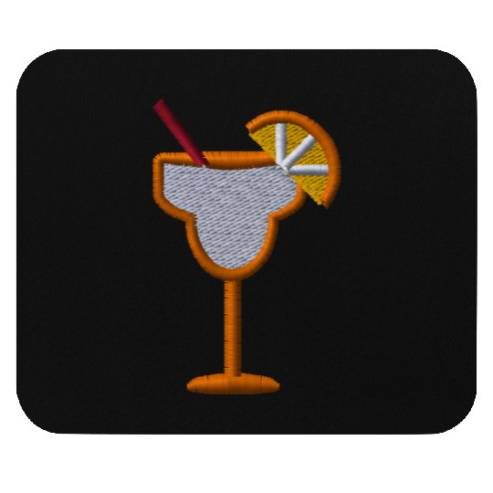 Cocktail orange embroidered Mouse Pads