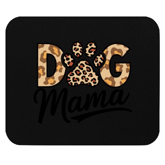 Dog Lover Leopard Print Paw Mouse Pads