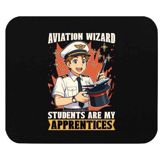 Flight Instructor Aviation Wizard Flight Trainer Mouse Pads