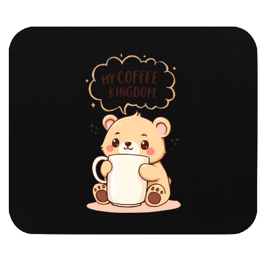 My Coffee Kingdom - Cute Bear Cub & Mug Mouse Pads