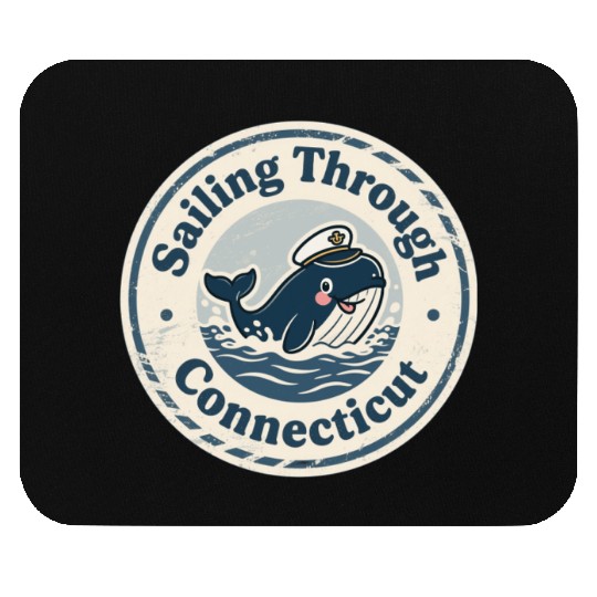 Connecticut Whale Captain Design Mouse Pads