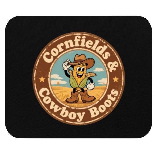 Heart of Nebraska Cornfield Charm Vintage Style Mouse Pads