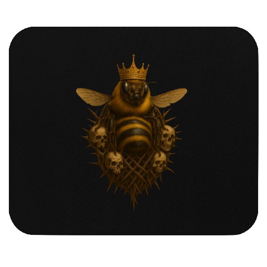 Queen Bee - Gothic Insect Ruler Mouse Pads