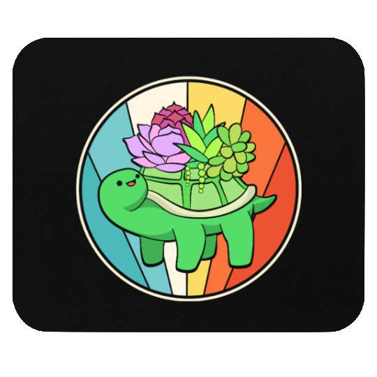 Succulent Plant Turtle Mouse Pads