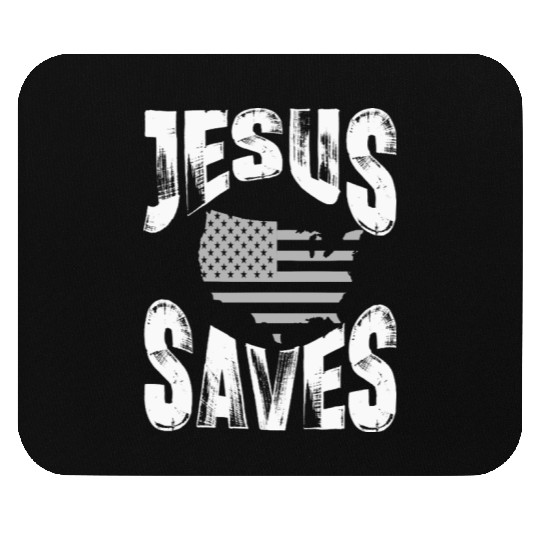 jesus saves usa Mouse Pads