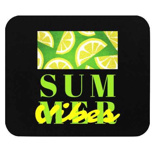 Lemon Fresh Summer Mood – Minimalist Citrus Art Mouse Pads