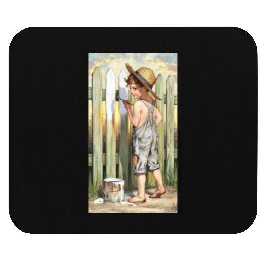 a vintage inspired charcoal and colored Gnkjj Mouse Pads