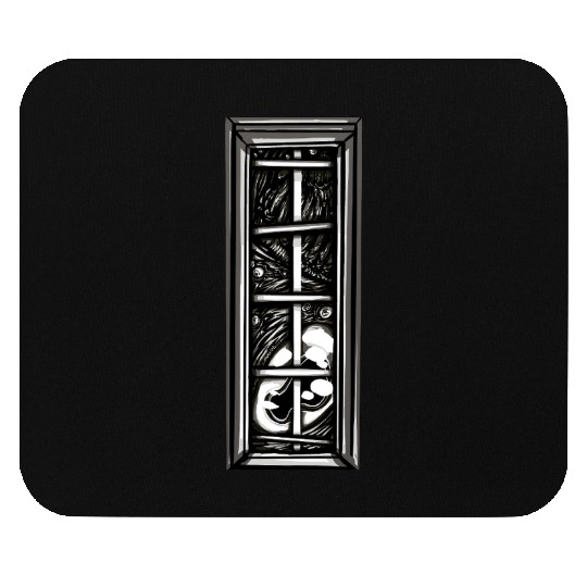 Spooky Cosmic Horror Illustration Mouse Pads