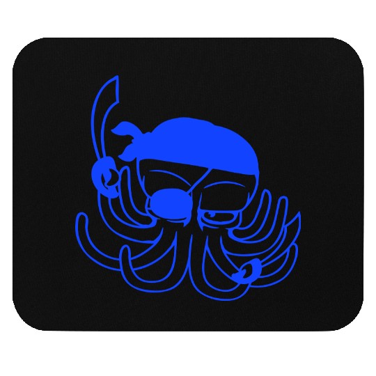 Octopus pirate crew captain sailor buccaneer sail Mouse Pads