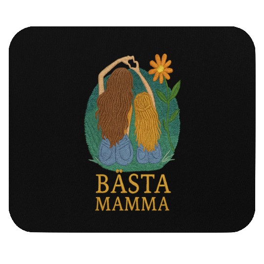 Best Mom Embroidered Style - Mother and Daughter Mouse Pads