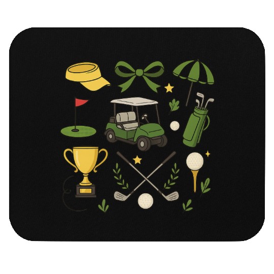 Preppy Golf Coquette Golf Mouse Pads