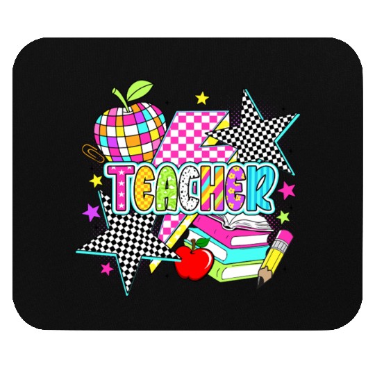 Retro Teacher Preppy Teacher Mouse Pads