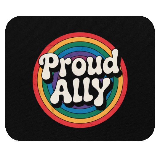 Proud Ally LGBTQ Pride Rainbow Mouse Pads