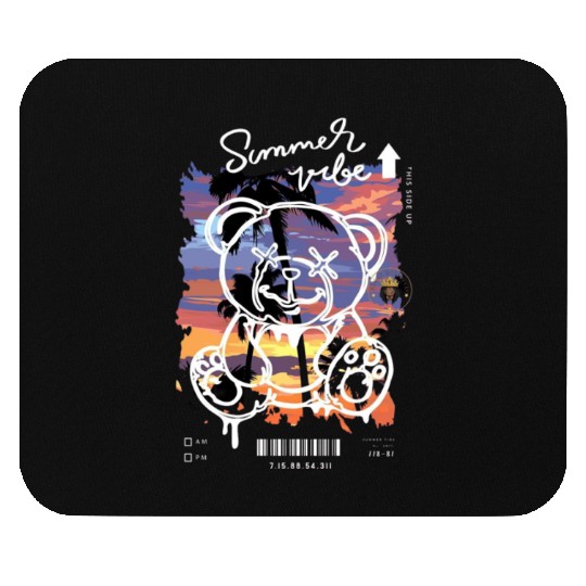 Palm Tree Chill Bear Mouse Pads