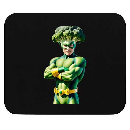 Broccoli Superhero Mouse Pads