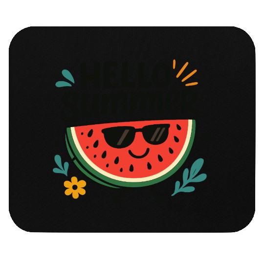 Hello Summer Watermelon Fun Mouse Pads
